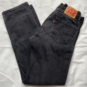 Levi 505 black young men’s jeans. Straight leg W30 L32
